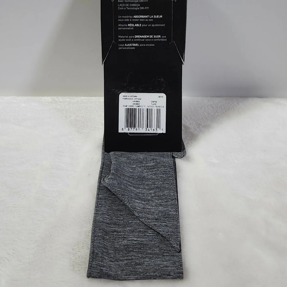 Nwt Nike Dry Dri-Fit Heathered Gray Head Tie Unisex